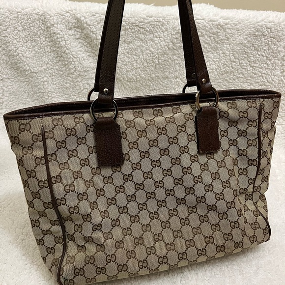 Gucci Tote Bag GG Canvas Leather - Picture 2 of 16